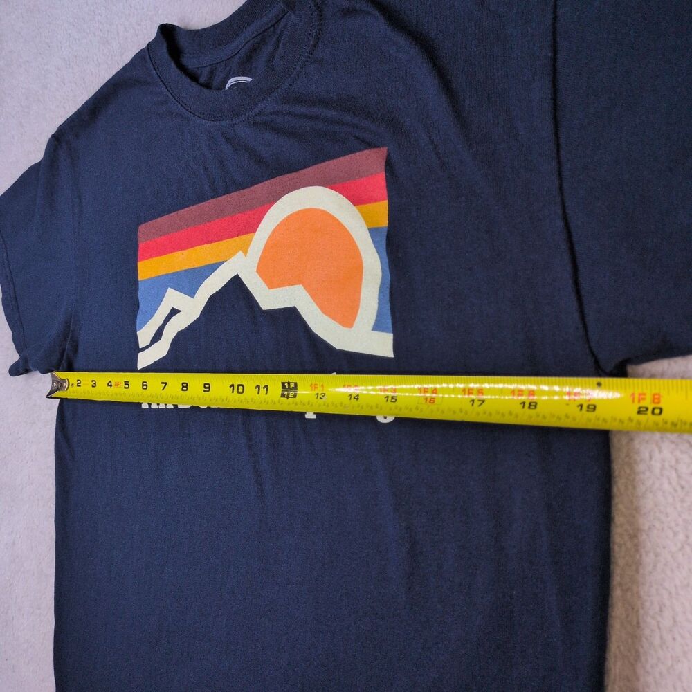 Novelty Graphic Tee Done Peopling Navy Blue Funny 100% Cotton Sz Medium - Picture 6 of 7